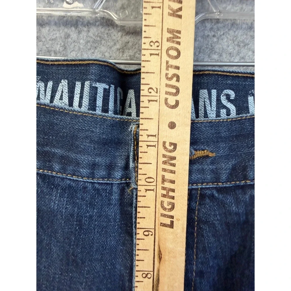 Nautica Jeans Co. Dark Wash Blue Jeans Relaxed Fit Mens' size 36x32 100% Cotton